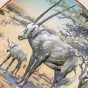Коллекционная Рельефная Тарелка «АНТИЛОПЫ» Фарфор, Villeroy&Boch Германия -1982 год.