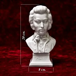 Коллекционный Фарфоровый Бюст - Статуэтка «Композитор Вольфганг Амадей МОЦАРТ - MOZART» HEREND Венгрия.