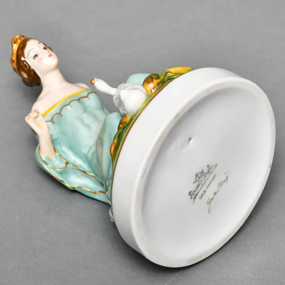 Антикварная Фарфоровая статуэтка «Принцесса и гусыня», ROSENTHAL Германия, 1923 - 1933 годы. 