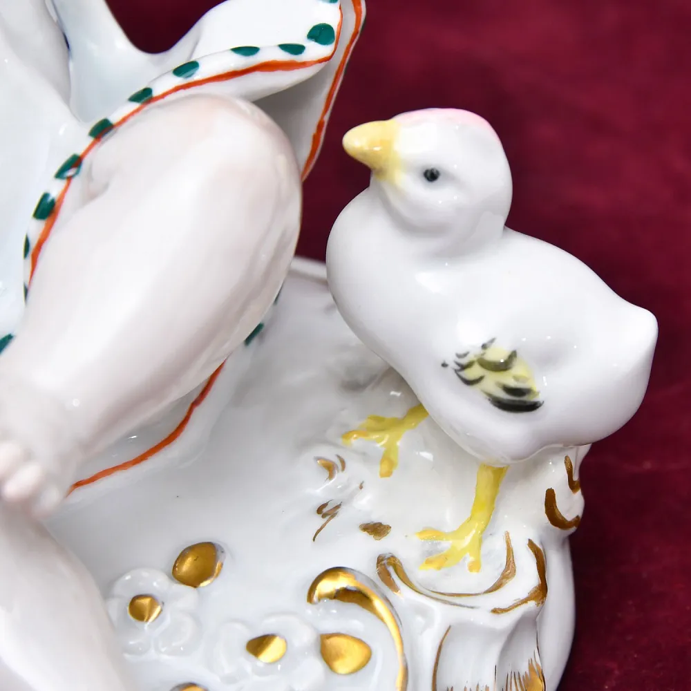 Редкость!!! Фарфоровая Статуэтка «Девочка и Цыплёнок», Карл Энс / Karl Ens Германия, 30-е гг.