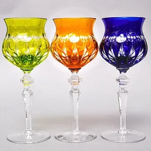 Шесть Бокалов из Цветного Хрусталя «МЭРИЛИН», NACHTMANN Германия, 60 -е годы ХХ века.