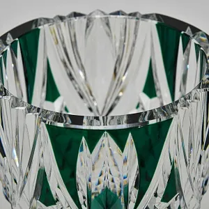 Классическая Ваза Зелёного Цвета, Хрусталь VAL SAINT LAMBERT Бельгия, середина ХХ века.