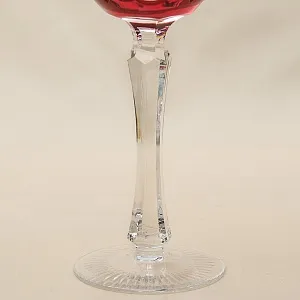 Шесть Бокалов для вина из Цветного Хрусталя серия «Der große Salut», NACHTMANN Германия, 70 -е годы.