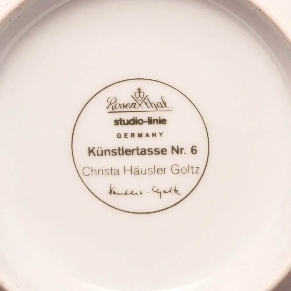 Коллекционная Авторская Чайная Пара модель nr. 6, Фарфор Rosenthal, Германия.