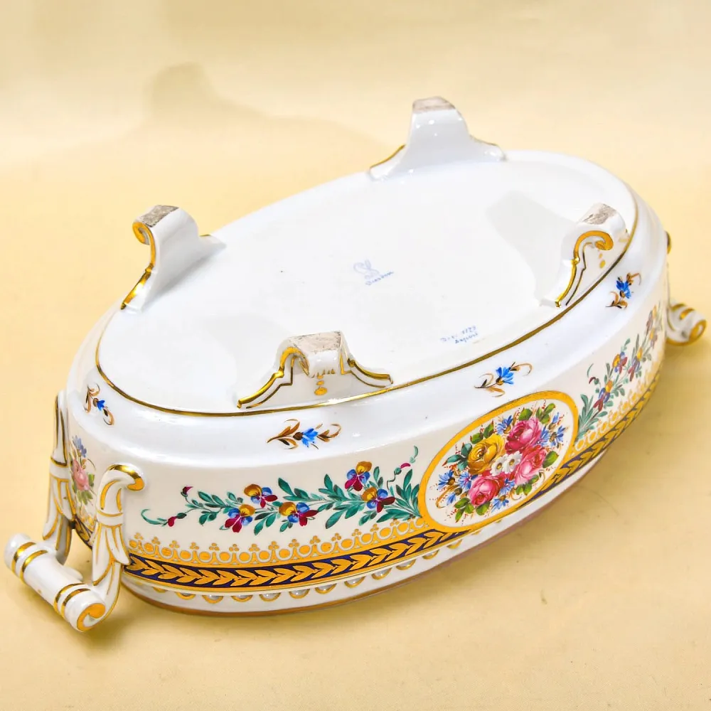 Фарфоровая Ваза - Сухарница -  Конфетница в стиле Ампир, SP Dresden, Германия 50 гг.