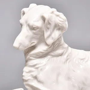 Коллекционная Фарфоровая статуэтка «Удивленная Собака. Сеттер», Nymphenburg Германия.