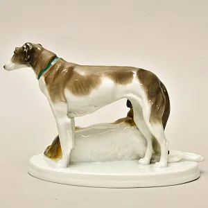Фарфоровая Статуэтка Пара Собак «Русские Псовые Борзые»,Карл Энс / Karl Ens, Германия -1932 год.