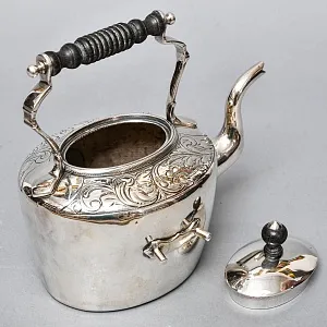 Старинная Бульотка - Чайник, GOLDSMITH & SILVERSMITH Сompany Ltd. Англия начало ХХ века.