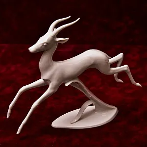Редкая!!! Коллекционная Фарфоровая статуэтка «БЕГУЩАЯ ГАЗЕЛЬ», Kaiser Германия - 1970 год.