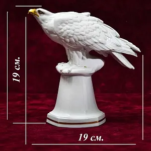 Редкость! Антикварная Фарфоровая Статуэтка «Птица - ОРЕЛ», HERTWIG Германия, 1914 - 1945 годы.