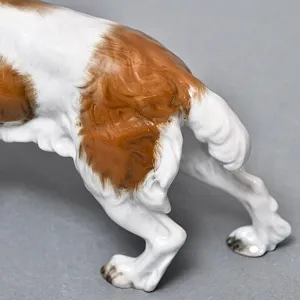 Коллекционная статуэтка «ОХОТНИЧЬЯ СОБАКА. Спрингер-спаниель с уткой», Фарфор ROSENTHAL Германия. 