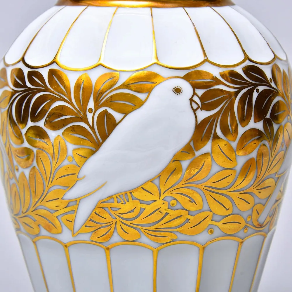 Редкость! Авторский Винтажный Фарфоровый Вазон «ПТИЦЫ», Hutschenreuther Германия Н - 28 см.