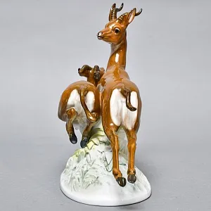 Коллекционная Фарфоровая статуэтка «Бегущие газели», ROSENTHAL Германия - 1936 год. 
