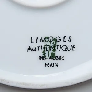 Винтажная Классическая Шкатулка «Дама с Кавалером» Фарфор Лимож Limoges Франция -70 гг.