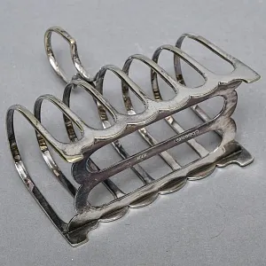 Винтажная Металлическая Подставка для Тостов, SHEFFIELD Англия - середина ХХ века.