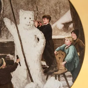 Коллекционная Тарелка «Снеговик» Фарфор, Suisse Langenthal, Швейцария -1987 год.