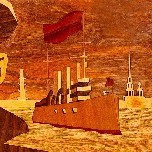 Редкость!!! Агитационное Панно - Картина «Аврора» СССР - 1968 год.