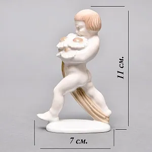 Антикварная Фарфоровая статуэтка «Вестник весны или Мальчик с ромашками», ROSENTHAL Германия - 1923 год.