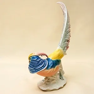 Фарфоровая статуэтка «Большой Золотой Фазан», Карл Энс / Karl Ens,  Германия, 50-е годы ХХ века.