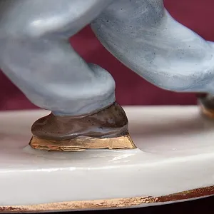 Редкость! Коллекционная Фарфоровая статуэтка «Юный хоккеист», ЛЗФИ СССР, 1956 - 1967 годы. 