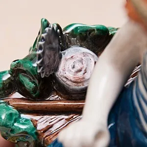 Большая Фаянсовая Статуэтка «Юный Рыбак», Конаковский Фаянс, Россия.