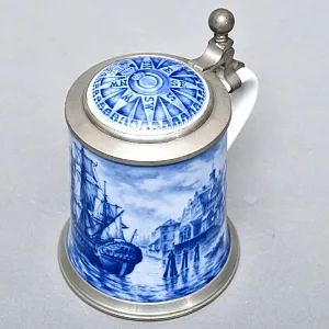 Коллекционная Пивная Кружка «Порт Гамбурга, в 1830 году», фарфор, Berlin Design Германия -1982 год.