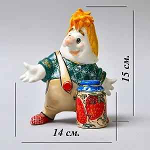 Авторская Коллекционная Фарфоровая Статуэтка «КАРЛСОН», Россия.