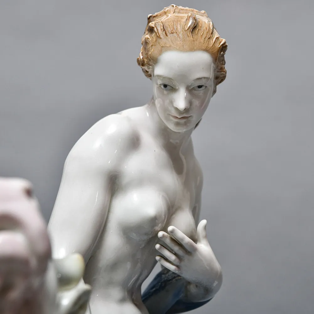 Редкость! Очень Большая Фарфоровая статуэтка «ПОХИЩЕНИЕ ЕВРОПЫ», Karl Ens Германия, начало ХХ века. 