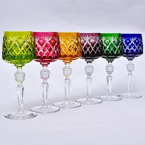 Бокалы для вина 6 -ть штук серия «BRISTOL» Хрусталь, NACHTMANN Германия, 70 -е годы ХХ века.