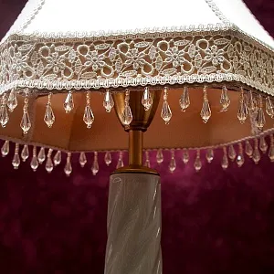 Фарфоровая Настольная Электрическая Лампа - Светильник SANDIZELL, Германия 1951-1960 гг.