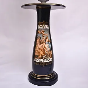 Большой Электрический Напольный Торшер - Светильник - Лампа, фарфор Франция 80 -е гг. 