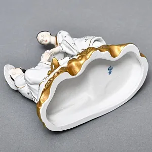 Коллекционная Фарфоровая статуэтка «Китайцы - Чайная церемония», SITZENDORF Германия, 50-е гг.