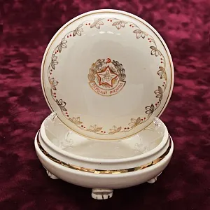 Редкость! Агитационная Подарочная Наградная Шкатулка «Первый разряд» Фаянс ЗиК Конаково, СССР -1958 год.