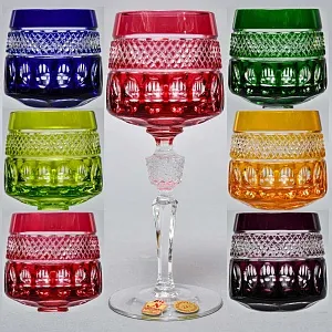 Набор Хрустальных Бокалов для вина серия «BRISTOL», NACHTMANN Германия, 70 -е годы ХХ века. 