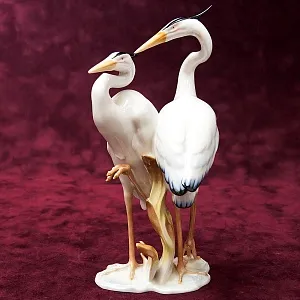 Коллекционная Фарфоровая Статуэтка «Птицы - Две Цапли», Hutschenreuther, Германия -1965 год.