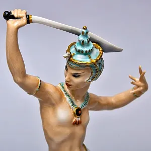 Парные Фарфоровые статуэтки «Балийский танец с мечом», Hutschenreuther Германия.