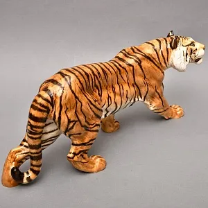 Редкость! Большая Фарфоровая статуэтка «Идущий ТИГР», Hutschenreuther Германия, 1955 - 1968 годы.