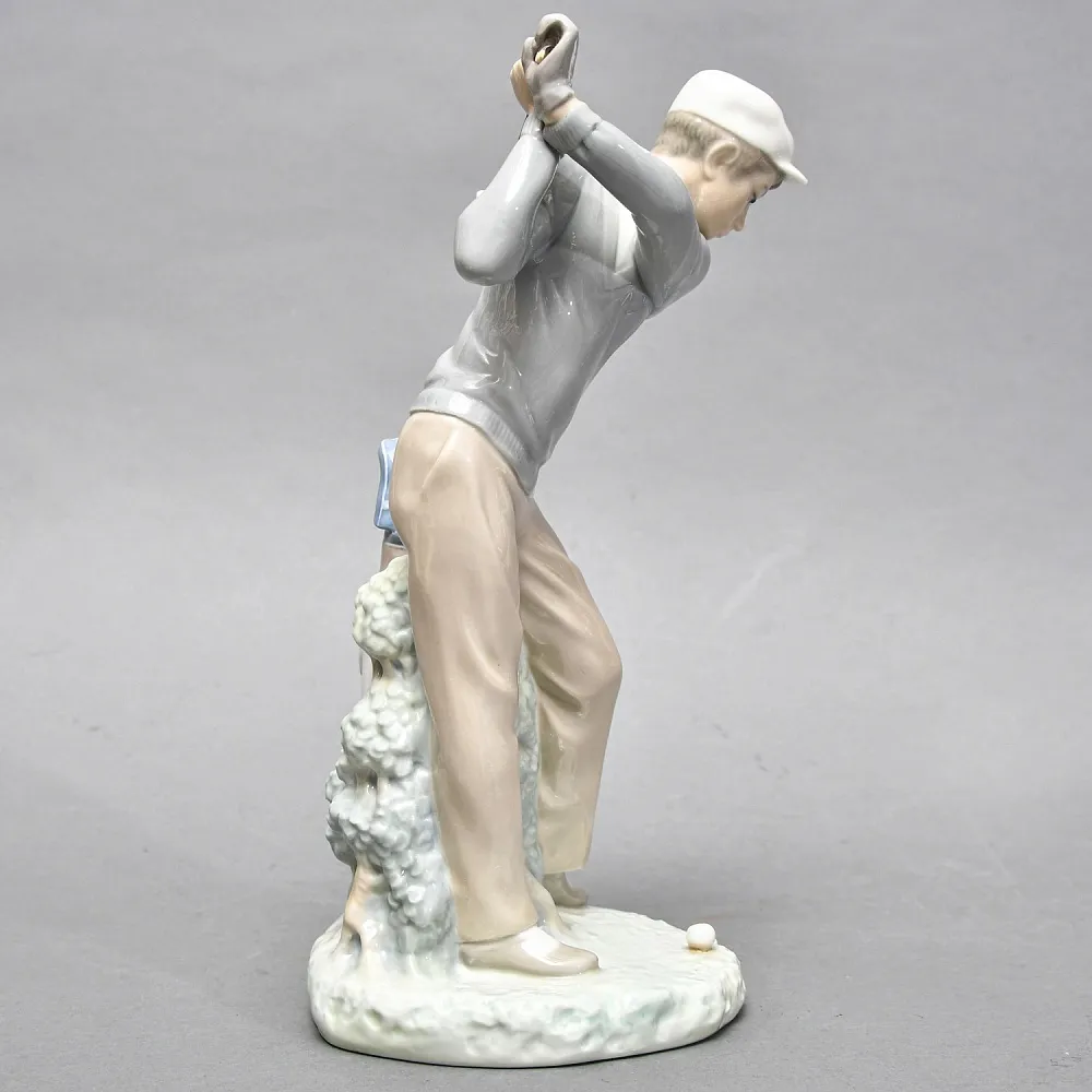 Редкая! Большая Коллекционная Фарфоровая статуэтка «Гольфист» Lladro, Испания.