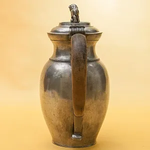 Редкость! Антикварный Классический Оловянный Кофейник на 1 литр Бельгия, ХIХ век.