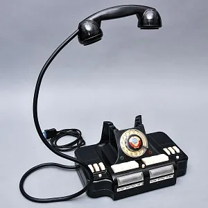 Настольная Электрическая Лампа - Светильник «Директорский Телефон КД-6 Гербовый» СССР - 1965 год.