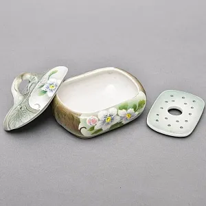 Фаянсовый Набор для Умывания «Яблоневый цвет», K&G Luneville Франция, 1900 - 1920 годы.