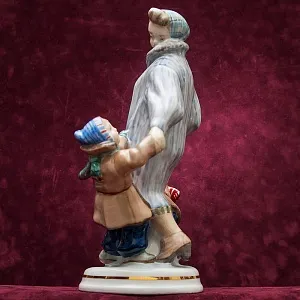 Коллекционная Фарфоровая статуэтка «Близнецы», ДФЗ Дулево Россия, конец ХХ века. 