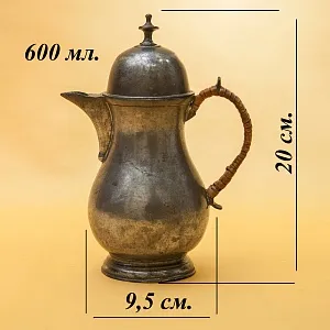 Небольшого размера Антикварный Оловянный Кофейник на 0,6 литра. Бельгия, ХIХ век.