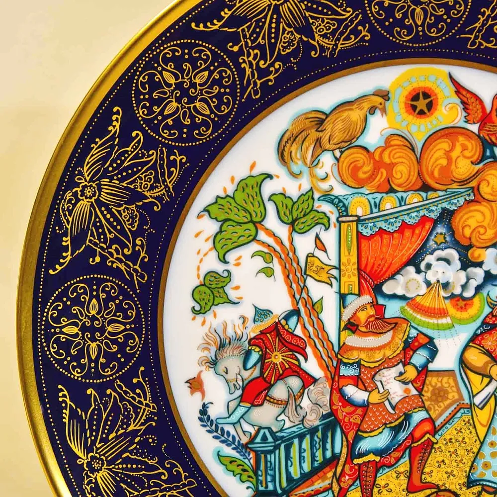 Редкое! Коллекционное Блюдо - Тарелка «Мифы, сказания. Золотой Петушок» Фарфор Hutschenreuther, Германия-1980 год.