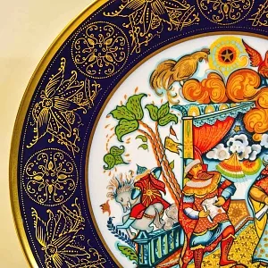 Редкое! Коллекционное Блюдо - Тарелка «Мифы, сказания. Золотой Петушок» Фарфор Hutschenreuther, Германия-1980 год.