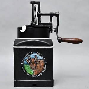 Большая Старинная Кухонная Механическая Маслобойка, Металл, Англия середина ХХ века. 