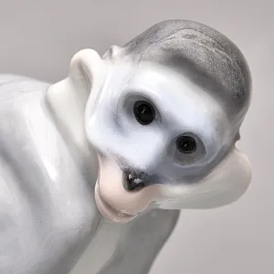 Антикварная Фарфоровая статуэтка «ОБЕЗЬЯНА», Karl Ens Германия, 1900 - 1919 годы.