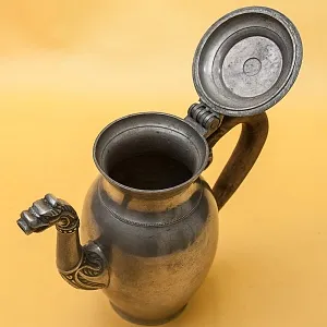 Редкость! Антикварный Классический Оловянный Кофейник на 1 литр Бельгия, ХIХ век.