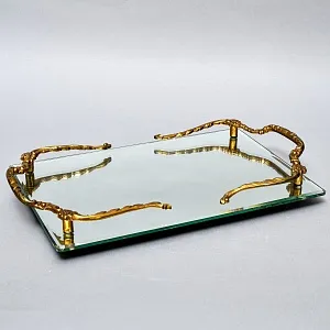 Антикварный Зеркальный Сервировочный Поднос, Франция начало ХХ века. 