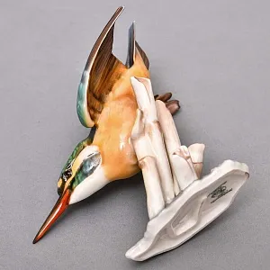 Фарфоровая Статуэтка «Птица - Зимородок», Hutschenreuther Германия, 1955 - 1968 годы.